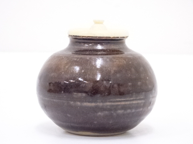 茶道具 古美術　焼き物　茶入 道具 ] - 道具 京焼 国領東斎造 茄子茶入 □z | ネットショップ圭